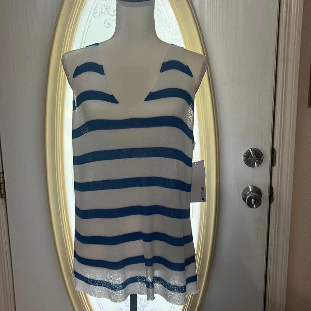 NWT JustFab translucent beach shirt/coverup